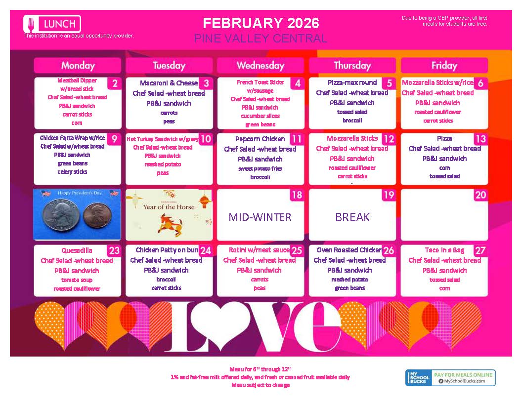 February 2026 Lunch 7-12